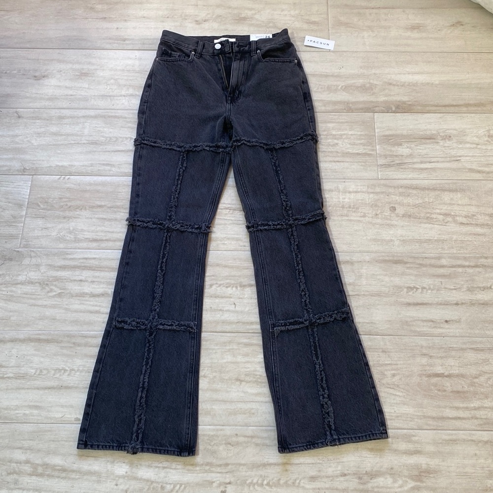 Pacsun High-Rise Bootcut Black Demin Jeans